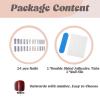 imageBABALAL French Tip Press on Nails Long Square Fake Nails Brown Cheetah Glue on Nails 3d Bow Charm Design Acrylic Nails 24Pcs Squoval Manicure False Nails for Women and Girlsfneb117