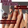 imageBABALAL Press on Nails Almond Medium Fake Nails Chrome Glue on Nails Blue Red Design Acrylic Nails 24Pcs Stiletto Stick on Nails Glossy Manicure Diy False Nails01A015