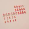 imageBABALAL Press on Nails Almond Medium Fake Nails Chrome Glue on Nails Blue Red Design Acrylic Nails 24Pcs Stiletto Stick on Nails Glossy Manicure Diy False Nails01A007