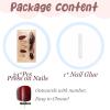 imageBABALAL Press on Nails Almond Medium Fake Nails Chrome Glue on Nails Blue Red Design Acrylic Nails 24Pcs Stiletto Stick on Nails Glossy Manicure Diy False Nails01A016