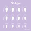 imageBABALAL Press on Nails Almond Medium Fake Nails Chrome Glue on Nails Blue Red Design Acrylic Nails 24Pcs Stiletto Stick on Nails Glossy Manicure Diy False Nails02pink