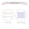 imageBABALAL Press on Nails Almond Medium Fake Nails Chrome Glue on Nails Blue Red Design Acrylic Nails 24Pcs Stiletto Stick on Nails Glossy Manicure Diy False Nails10flower