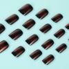 imageBABALAL Press on Nails Almond Medium Fake Nails Chrome Glue on Nails Blue Red Design Acrylic Nails 24Pcs Stiletto Stick on Nails Glossy Manicure Diy False Nails01A020