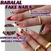 imageBABALAL Press on Nails Almond Medium Fake Nails Chrome Glue on Nails Blue Red Design Acrylic Nails 24Pcs Stiletto Stick on Nails Glossy Manicure Diy False Nails01A009