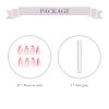 imageBABALAL Press on Nails Almond Medium Fake Nails Chrome Glue on Nails Blue Red Design Acrylic Nails 24Pcs Stiletto Stick on Nails Glossy Manicure Diy False Nails02pink