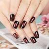 imageBABALAL Press on Nails Almond Medium Fake Nails Chrome Glue on Nails Blue Red Design Acrylic Nails 24Pcs Stiletto Stick on Nails Glossy Manicure Diy False Nails01A020