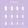 imageBABALAL Press on Nails Almond Medium Fake Nails Chrome Glue on Nails Blue Red Design Acrylic Nails 24Pcs Stiletto Stick on Nails Glossy Manicure Diy False Nails10flower