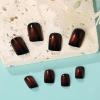 imageBABALAL Press on Nails Almond Medium Fake Nails Chrome Glue on Nails Blue Red Design Acrylic Nails 24Pcs Stiletto Stick on Nails Glossy Manicure Diy False Nails01A020