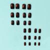 imageBABALAL Press on Nails Almond Medium Fake Nails Chrome Glue on Nails Blue Red Design Acrylic Nails 24Pcs Stiletto Stick on Nails Glossy Manicure Diy False Nails01A020
