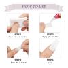imageBABALAL Press on Nails Almond Medium Fake Nails Chrome Glue on Nails Blue Red Design Acrylic Nails 24Pcs Stiletto Stick on Nails Glossy Manicure Diy False Nails01Bow