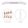 imageBABALAL Press on Nails Almond Medium Fake Nails Chrome Glue on Nails Blue Red Design Acrylic Nails 24Pcs Stiletto Stick on Nails Glossy Manicure Diy False Nails01Bow