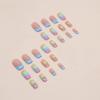 imageBABALAL Rainbow Press on Nails Medium Square Fake Nails Blue French Tip Glue on Nails 24Pcs Squoval Acrylic Nails Heart Love Cute Valentines Day Stick on Nails for Women and GirlsBBFND21rainbow