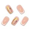 imageBABALAL Rainbow Press on Nails Medium Square Fake Nails Blue French Tip Glue on Nails 24Pcs Squoval Acrylic Nails Heart Love Cute Valentines Day Stick on Nails for Women and GirlsBBFND02