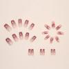 imageBABALAL Rainbow Press on Nails Medium Square Fake Nails Blue French Tip Glue on Nails 24Pcs Squoval Acrylic Nails Heart Love Cute Valentines Day Stick on Nails for Women and GirlsHearts