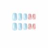 imageBABALAL Rainbow Press on Nails Medium Square Fake Nails Blue French Tip Glue on Nails 24Pcs Squoval Acrylic Nails Heart Love Cute Valentines Day Stick on Nails for Women and GirlsBBFND06