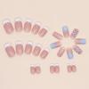 imageBABALAL Rainbow Press on Nails Medium Square Fake Nails Blue French Tip Glue on Nails 24Pcs Squoval Acrylic Nails Heart Love Cute Valentines Day Stick on Nails for Women and GirlsBBFND03