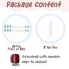 imageBABALAL Rainbow Press on Nails Medium Square Fake Nails Blue French Tip Glue on Nails 24Pcs Squoval Acrylic Nails Heart Love Cute Valentines Day Stick on Nails for Women and GirlsBBFND17