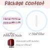imageBABALAL Square Press on Nails Long Fake Nails Brown French Tip Glue on Nails Cheetah Design Fall Acrylic Nails 24Pcs Manicure Ombre Squoval Stick on Nails Full Cover False NailsBBFNH16spider