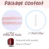 imageBABALAL Square Press on Nails Long Fake Nails Brown French Tip Glue on Nails Cheetah Design Fall Acrylic Nails 24Pcs Manicure Ombre Squoval Stick on Nails Full Cover False NailsBBFNH22crown
