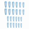 imageBABALAL Square Press on Nails Long Fake Nails Brown French Tip Glue on Nails Cheetah Design Fall Acrylic Nails 24Pcs Manicure Ombre Squoval Stick on Nails Full Cover False NailsBBFNH20blue