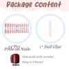 imageBABALAL Square Press on Nails Long Fake Nails Brown French Tip Glue on Nails Cheetah Design Fall Acrylic Nails 24Pcs Manicure Ombre Squoval Stick on Nails Full Cover False NailsBBFNH21white
