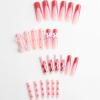 imageBABALAL Square Press on Nails Long Fake Nails Brown French Tip Glue on Nails Cheetah Design Fall Acrylic Nails 24Pcs Manicure Ombre Squoval Stick on Nails Full Cover False NailsBBFNH20heart