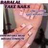 imageBABALAL Square Press on Nails Long Fake Nails Brown French Tip Glue on Nails Cheetah Design Fall Acrylic Nails 24Pcs Manicure Ombre Squoval Stick on Nails Full Cover False NailsBBFNH21pink