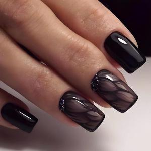 imageBABALAL Beach Press on Nails Almond Medium Fake Nails Blue French Tip Glue on Nails 3D Texture Design Bling Acrylic Nails 24Pcs Handmade Manicure Stick on False NailsANJ05