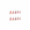 imageBABALAL Coffin Press on Nails Long Fake Nails White French Tip Glue on Nails Pink Rhinestone Acrylic Nails Flower Ballerina Spring Stick on Nails for Women and Girls 24PcsFna103white