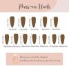 imageBABALAL Coffin Press on Nails Long Fake Nails White French Tip Glue on Nails Pink Rhinestone Acrylic Nails Flower Ballerina Spring Stick on Nails for Women and Girls 24PcsFna103snake