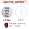 imageBABALAL Coffin Press on Nails Long Fake Nails White French Tip Glue on Nails Pink Rhinestone Acrylic Nails Flower Ballerina Spring Stick on Nails for Women and Girls 24PcsFna107goth