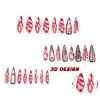 imageBABALAL Brown Fall Press on Nails Stiletto Fake Nails Long Glue on Nails Y2k Sliver Flame Goth Design Acrylic Nails 3D DIY Manicure False NailsANI01Angel
