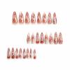 imageBABALAL Brown Fall Press on Nails Stiletto Fake Nails Long Glue on Nails Y2k Sliver Flame Goth Design Acrylic Nails 3D DIY Manicure False NailsANI03
