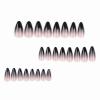 imageBABALAL Brown Fall Press on Nails Stiletto Fake Nails Long Glue on Nails Y2k Sliver Flame Goth Design Acrylic Nails 3D DIY Manicure False NailsANI04