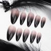 imageBABALAL Brown Fall Press on Nails Stiletto Fake Nails Long Glue on Nails Y2k Sliver Flame Goth Design Acrylic Nails 3D DIY Manicure False NailsANI04