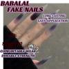 imageBABALAL Brown Fall Press on Nails Stiletto Fake Nails Long Glue on Nails Y2k Sliver Flame Goth Design Acrylic Nails 3D DIY Manicure False NailsANI04goth