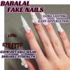 imageBABALAL Brown Fall Press on Nails Stiletto Fake Nails Long Glue on Nails Y2k Sliver Flame Goth Design Acrylic Nails 3D DIY Manicure False NailsANI05