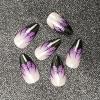 imageBABALAL Brown Fall Press on Nails Stiletto Fake Nails Long Glue on Nails Y2k Sliver Flame Goth Design Acrylic Nails 3D DIY Manicure False NailsANI08