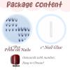 imageBABALAL Brown Fall Press on Nails Stiletto Fake Nails Long Glue on Nails Y2k Sliver Flame Goth Design Acrylic Nails 3D DIY Manicure False NailsANI11