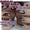 imageBABALAL Brown Fall Press on Nails Stiletto Fake Nails Long Glue on Nails Y2k Sliver Flame Goth Design Acrylic Nails 3D DIY Manicure False NailsANI12