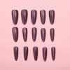 imageBABALAL Brown Fall Press on Nails Stiletto Fake Nails Long Glue on Nails Y2k Sliver Flame Goth Design Acrylic Nails 3D DIY Manicure False NailsANI18