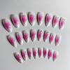 imageBABALAL Brown Fall Press on Nails Stiletto Fake Nails Long Glue on Nails Y2k Sliver Flame Goth Design Acrylic Nails 3D DIY Manicure False NailsANI21