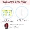 imageBABALAL Brown Fall Press on Nails Stiletto Fake Nails Long Glue on Nails Y2k Sliver Flame Goth Design Acrylic Nails 3D DIY Manicure False NailsANI22