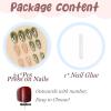 imageBABALAL Press on Nails Almond Medium Fake Nails Orange Pink Glue on Nails 3D Texture Ripple Flower Handmade Acrylic Nails French Tip False Nails 24Pcs Stiletto Manicure Coquette Stick on NailsANP03