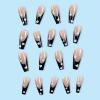 imageBABALAL Press on Nails Almond Medium Fake Nails Orange Pink Glue on Nails 3D Texture Ripple Flower Handmade Acrylic Nails French Tip False Nails 24Pcs Stiletto Manicure Coquette Stick on NailsANP24