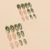 imageBABALAL Press on Nails Almond Medium Fake Nails Orange Pink Glue on Nails 3D Texture Ripple Flower Handmade Acrylic Nails French Tip False Nails 24Pcs Stiletto Manicure Coquette Stick on NailsANP03
