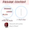 imageBABALAL Press on Nails Almond Medium Fake Nails Orange Pink Glue on Nails 3D Texture Ripple Flower Handmade Acrylic Nails French Tip False Nails 24Pcs Stiletto Manicure Coquette Stick on NailsANP18