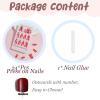 imageBABALAL Press on Nails Almond Medium Fake Nails Orange Pink Glue on Nails 3D Texture Ripple Flower Handmade Acrylic Nails French Tip False Nails 24Pcs Stiletto Manicure Coquette Stick on NailsANP02
