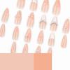imageBABALAL Press on Nails Almond Medium Fake Nails Orange Pink Glue on Nails 3D Texture Ripple Flower Handmade Acrylic Nails French Tip False Nails 24Pcs Stiletto Manicure Coquette Stick on NailsANP01