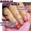 imageBABALAL Press on Nails Almond Medium Fake Nails Orange Pink Glue on Nails 3D Texture Ripple Flower Handmade Acrylic Nails French Tip False Nails 24Pcs Stiletto Manicure Coquette Stick on NailsANP17
